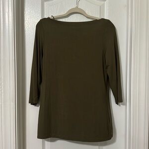 Olive Green/Dark Green/Army Green, 3/4 length sleeve, boat neck